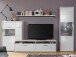 Wohnwand >Trento VIII< in Weiß/Hochglanz aus Metall - 319x201x52cm (BxHxT)