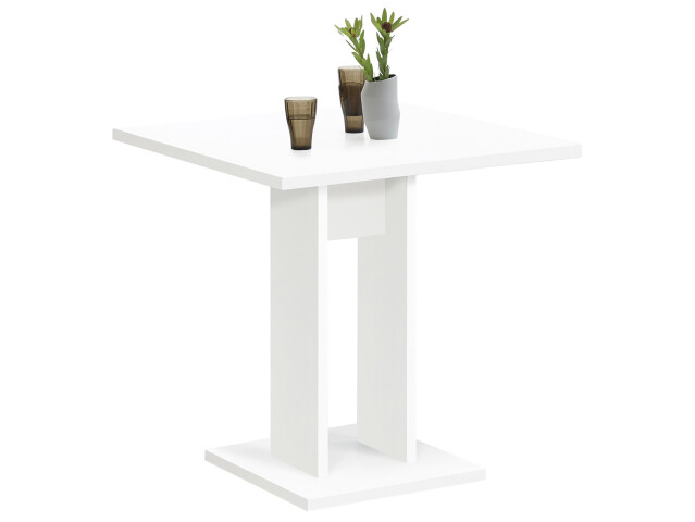 Esstisch >Yvette< in Weiß - 70x77,5x70cm (BxHxT)