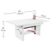 Couchtisch >Bruni< in Weiß - 150x48x65cm (BxHxT)