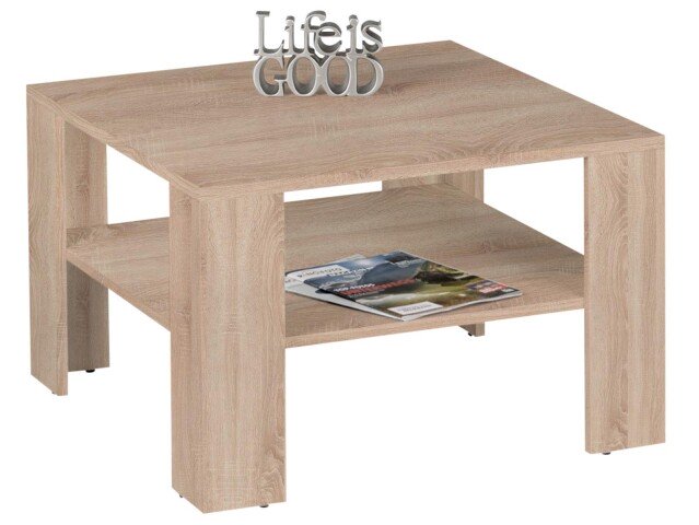 Couchtisch >Randy< in Sonoma-Eiche - 70x44x70cm (BxHxT)