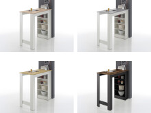 Bartisch >Rosalyn< in Weiß - 115x103x50cm...