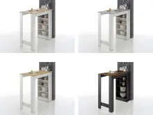 Bartisch >Rosalyn< in Weiß - 115x103x50cm...