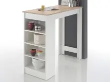 Bartisch >Rosalyn< in Weiß - 115x103x50cm...