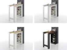 Bartisch >Rosalyn< in Weiß - 115x103x50cm...