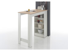 Bartisch >Rosalyn< in Sonoma Eiche Weiß - 115x103x50cm (BxHxT)