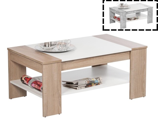 Couchtisch >Ariela I< in Weiß - 100x44x58cm (BxHxT)