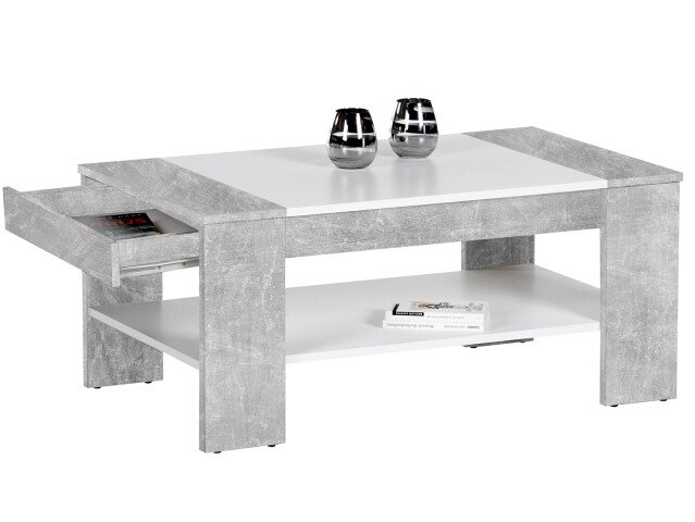 Couchtisch >Ariela I< in Beton - 100x44x58cm (BxHxT)
