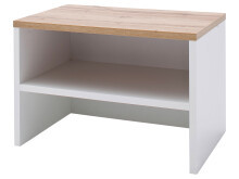 Sitzbank >Clayborn< in Weiß - 63x42x40cm (BxHxT)
