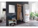 Garderobenschrank >Clayborn< in Weiß aus Metall - 58x205x40cm (BxHxT)