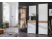 Garderobenschrank >Clayborn< in Weiß aus Metall - 58x205x40cm (BxHxT)