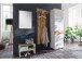 Garderobenschrank >Clayborn< in Weiß aus Metall - 58x205x40cm (BxHxT)