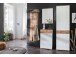 Garderobenschrank >Clayborn< in Weiß aus Metall - 58x205x40cm (BxHxT)