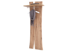 Garderobenpaneel >Clayborn< in Wotan-Eiche aus Metall - 69x180x30cm (BxHxT)
