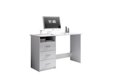 Schreibtisch >Mack< (B/H/T 123 x 76 x 50 cm) in Weiß - 123x76x50cm (BxHxT)