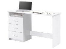 Schreibtisch >Mack< (B/H/T 123 x 76 x 50 cm) in Weiß - 123x76x50cm (BxHxT)