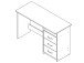 Schreibtisch >Mack< (B/H/T 123 x 76 x 50 cm) in Weiß - 123x76x50cm (BxHxT)