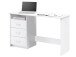 Schreibtisch >Mack< (B/H/T 123 x 76 x 50 cm) in Weiß - 123x76x50cm (BxHxT)