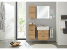 Unterschrank >Austin I< in grau aus Glas - 30x81x33cm (BxHxT)