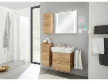 Unterschrank >Austin I< in grau aus Glas - 30x81x33cm (BxHxT)