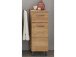 Unterschrank >Austin I< in grau aus Glas - 30x81x33cm (BxHxT)