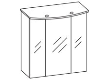 Spiegelschrank >Austin I< in Riviera-Eiche - 65x72x20cm (BxHxT)