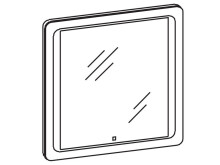 LED-Lichtspiegel >Austin I< aus Spiegelglas - 70x70x3cm (BxHxT)