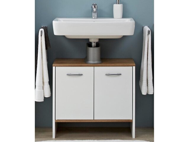 Waschbeckenunterschrank >Fiann< in Alufarben - 62x54x28cm (BxHxT)