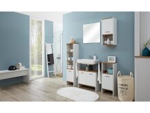 Waschbeckenunterschrank >Fiann< in Alufarben - 62x54x28cm (BxHxT)