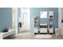 Waschbeckenunterschrank >Fiann< in Alufarben - 62x54x28cm (BxHxT)