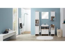 Waschbeckenunterschrank >Fiann< in Alufarben - 62x54x28cm (BxHxT)