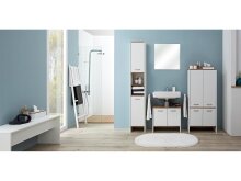 Waschbeckenunterschrank >Fiann< in Alufarben - 62x54x28cm (BxHxT)