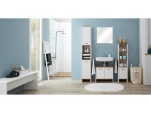 Waschbeckenunterschrank >Fiann< in Alufarben - 62x54x28cm (BxHxT)