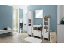 Waschbeckenunterschrank >Fiann< in Alufarben - 62x54x28cm (BxHxT)