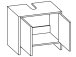 Waschbeckenunterschrank >Fiann< in Alufarben - 62x54x28cm (BxHxT)