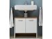 Waschbeckenunterschrank >Fiann< in Alufarben - 62x54x28cm (BxHxT)