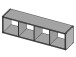 Regal >Wellington< in Sonoma-Eiche - 38.2x141.8x32.9cm (BxHxT)