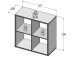 Regal >Wellington< in Weiß - 72.7x72.8x32.9cm (BxHxT)