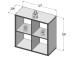 Regal >Wellington< in Sandeiche - 72.7x72.8x32.9cm (BxHxT)