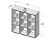 Regal >Wellington< in Weiß - 107.2x107.3x32.9cm (BxHxT)