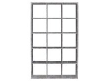 Regal >Wellington IV< in Betonoptik - 107,2x176,2x32,9cm (BxHxT)