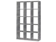 Regal >Wellington IV< in Betonoptik - 107,2x176,2x32,9cm (BxHxT)