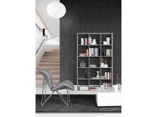 Regal >Wellington IV< in Betonoptik - 107,2x176,2x32,9cm (BxHxT)