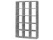 Regal >Wellington IV< in Betonoptik - 107,2x176,2x32,9cm (BxHxT)