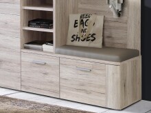Kompaktgarderobe >Chevy< in Sandeiche Nachbildung - 155.2x200x41.6cm (BxHxT)