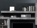 Wohnwand >Aguste< in Beton Weiß aus Glas - 300x200.9x41cm (BxHxT)