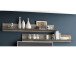 Wohnwand >Mercie I< in Schwarz aus Glas - 380,2x204,6x43,1cm (BxHxT)
