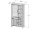 Wohnwand >Mercie I< in Schwarz aus Glas - 380,2x204,6x43,1cm (BxHxT)