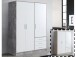 Kleiderschrank >Babbette I< in Weiß - 144,6x200x60cm (BxHxT)