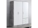 Kleiderschrank >Babbette I< in Weiß - 144,6x200x60cm (BxHxT)