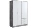 Kleiderschrank >Babbette I< in Weiß - 144,6x200x60cm (BxHxT)